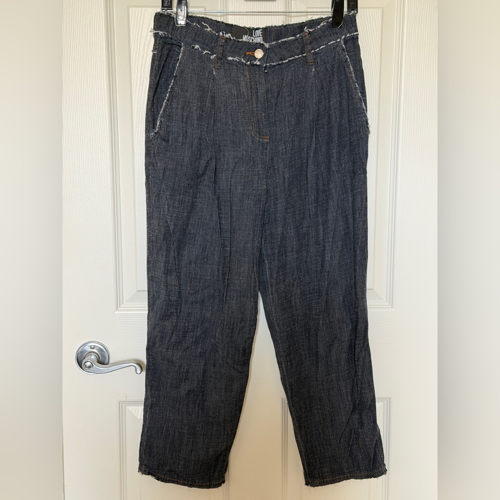 Love Moschino Raw-Edge Designer Denim